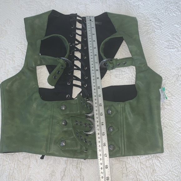 Dolls Kill Widow TEA LEAF PARTY UNDERBUST CORSET XXL (Sold Out !!) Faux Leather - Picture 6 of 9